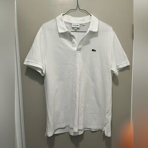 Lacoste white slim fit cotton Polo XXL